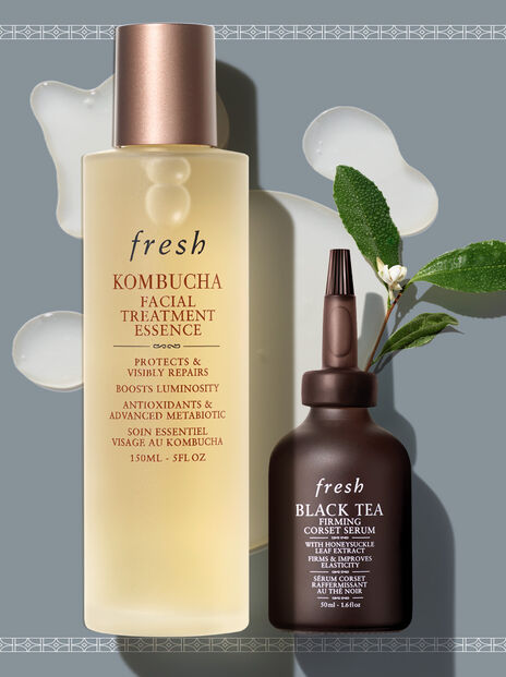 kombucha essence and black tea firming corset serum