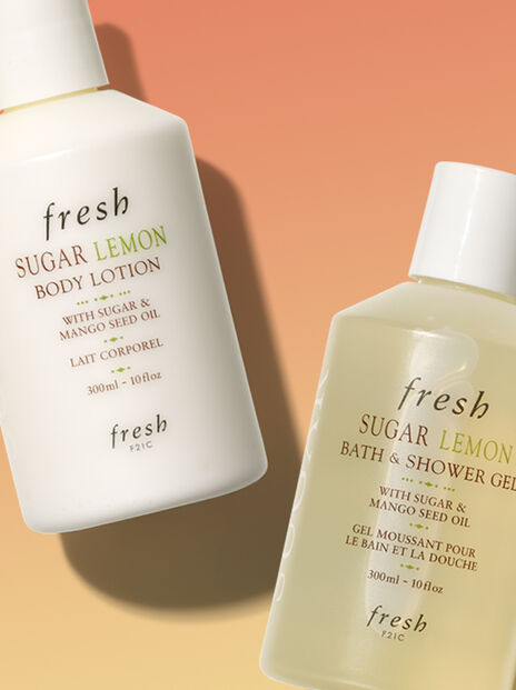Sugar Lemon bath and shower gel and Sugar Lemon body lotion